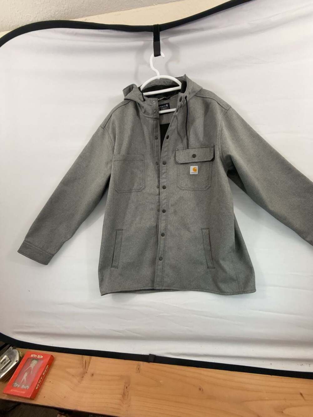 Carhartt Rain Defender Hoodie Gray Heavyweight Shirt Jacket Coat